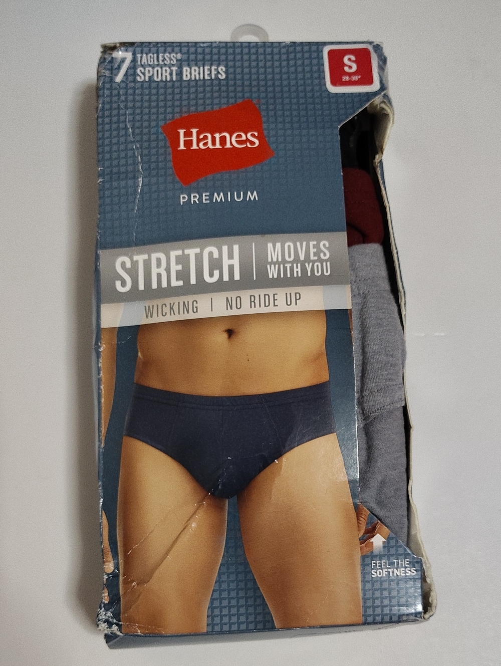 Hanes Premium Men's Tagless Sport Briefs - 7 Pack - Size S 28-30